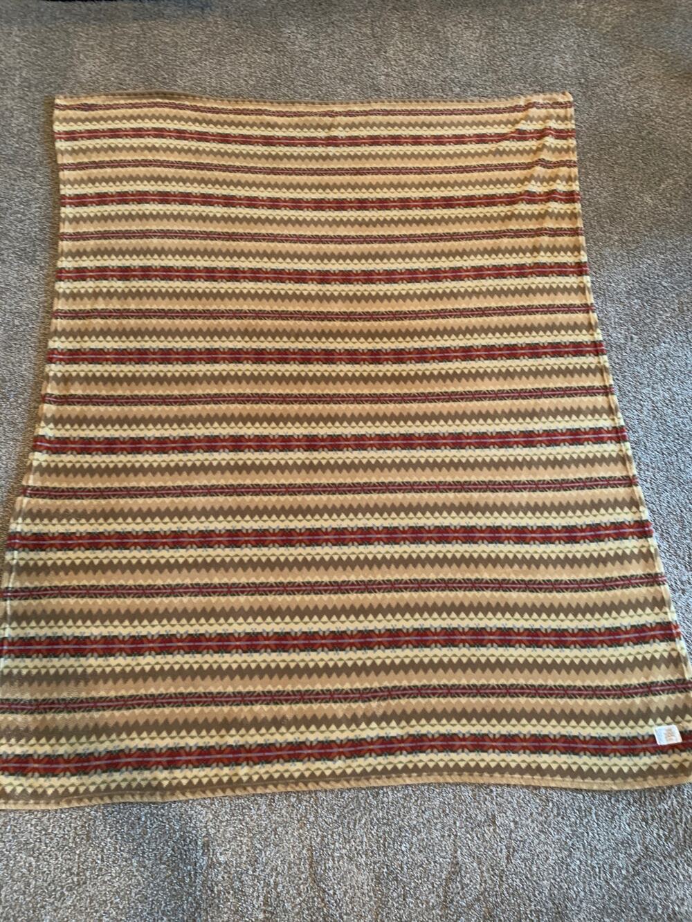Lauren Ralph Lauren Southwest Fleece Blanket Oversized Throw Brown Green Rust